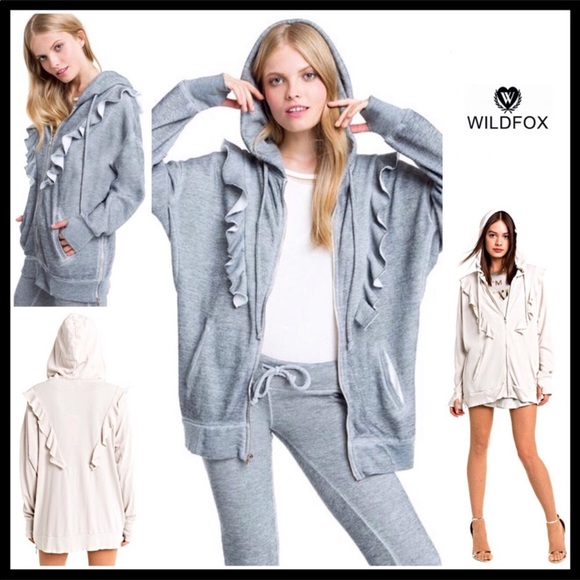 Wildfox Jackets & Blazers - WILDFOX HOODED ZIP HOODIE JACKET